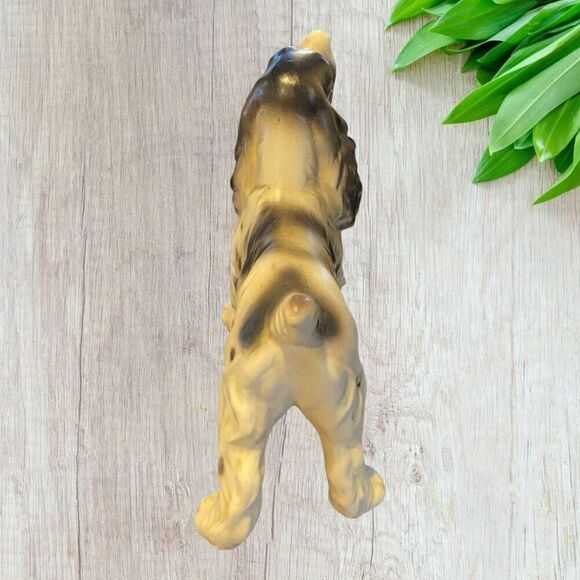 Vintage Cocker Spaniel Figurine Black & White Dog Made In Japan - Picture 5 of 9